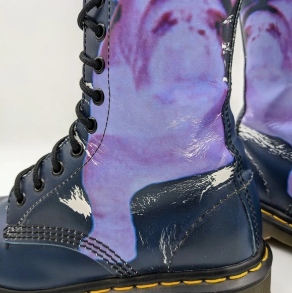 VTG DR MARTENS BULLDOG BRITISH FLAG BOOTS US 7  MADE IN ENGLAND 14 EYE 1914 TALL - Picture 11 of 14